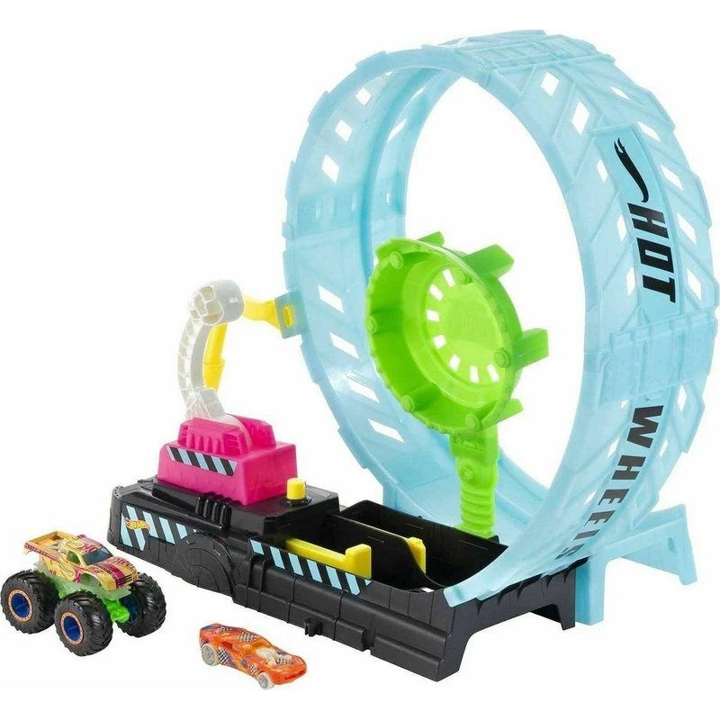 Hot Wheels monster trucks svítící ve tmě výzva epické smyčky