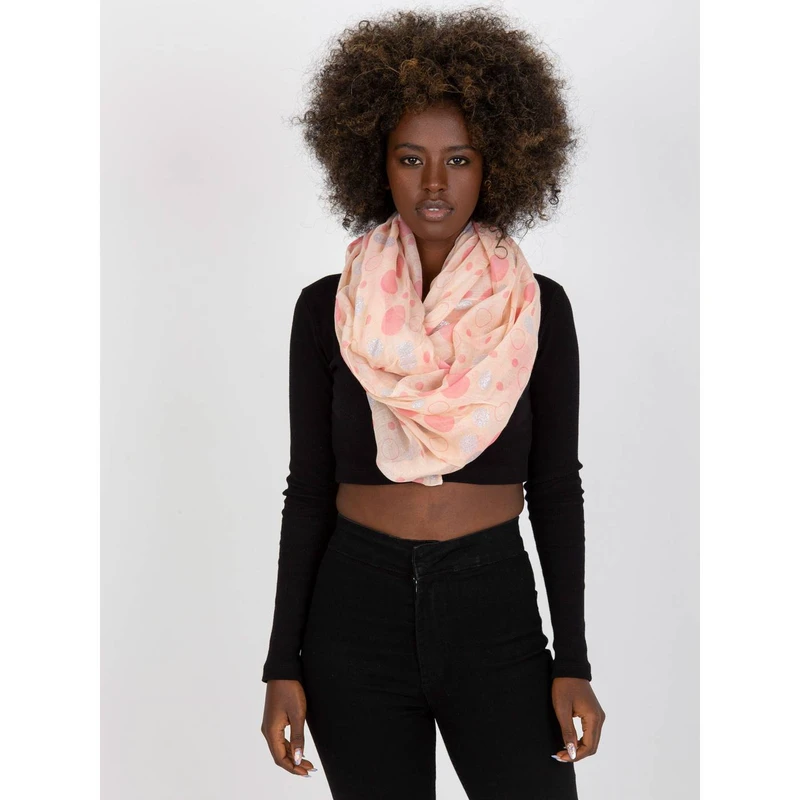 Peach-colored viscose scarf scarf