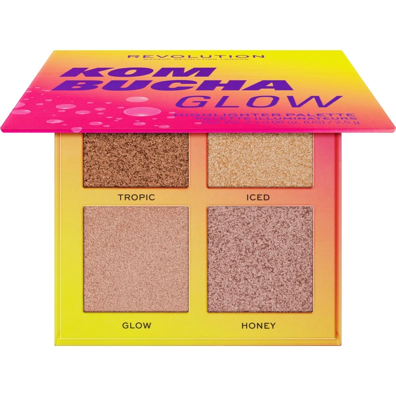 Makeup Revolution Hot Shot Kombucha paletka rozjasňovačů odstín Glow 10 g