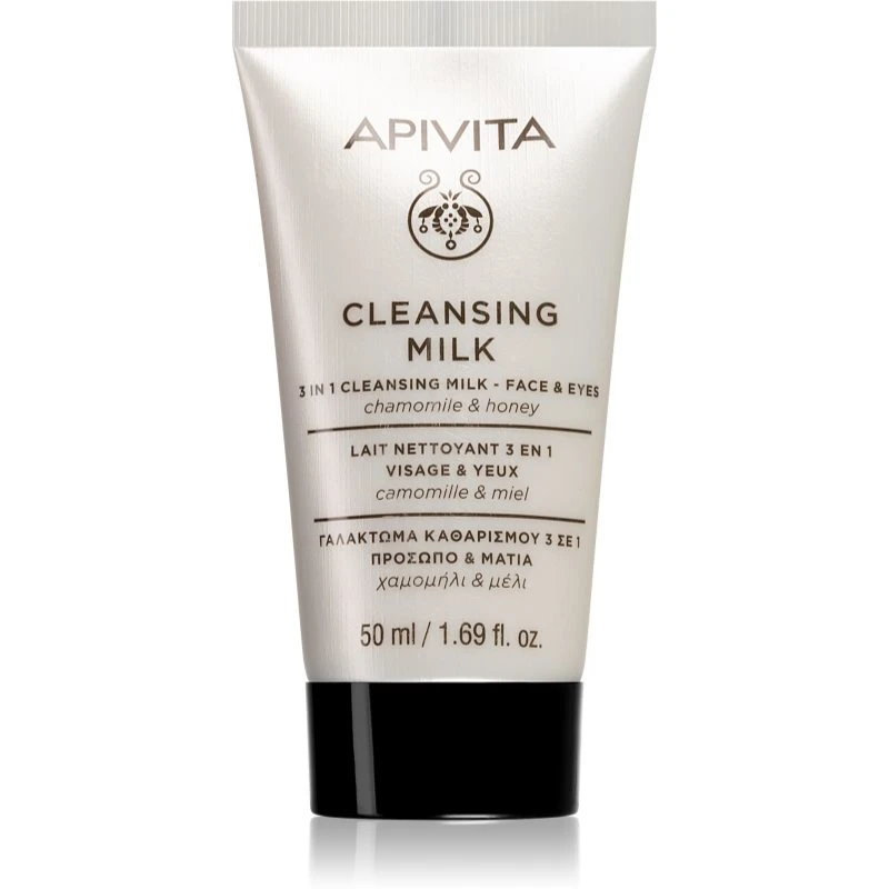 Apivita Cleansing Chamomile & Honey čisticí mléko 3 v 1 na obličej a oči 50 ml