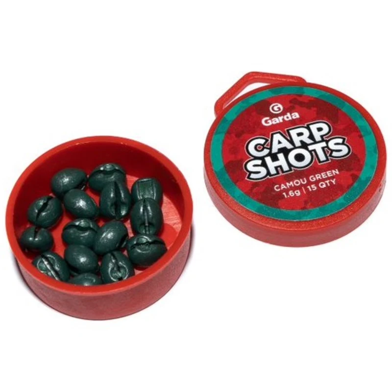 Garda bročky carp shots camou green - 15 ks 1,6 g