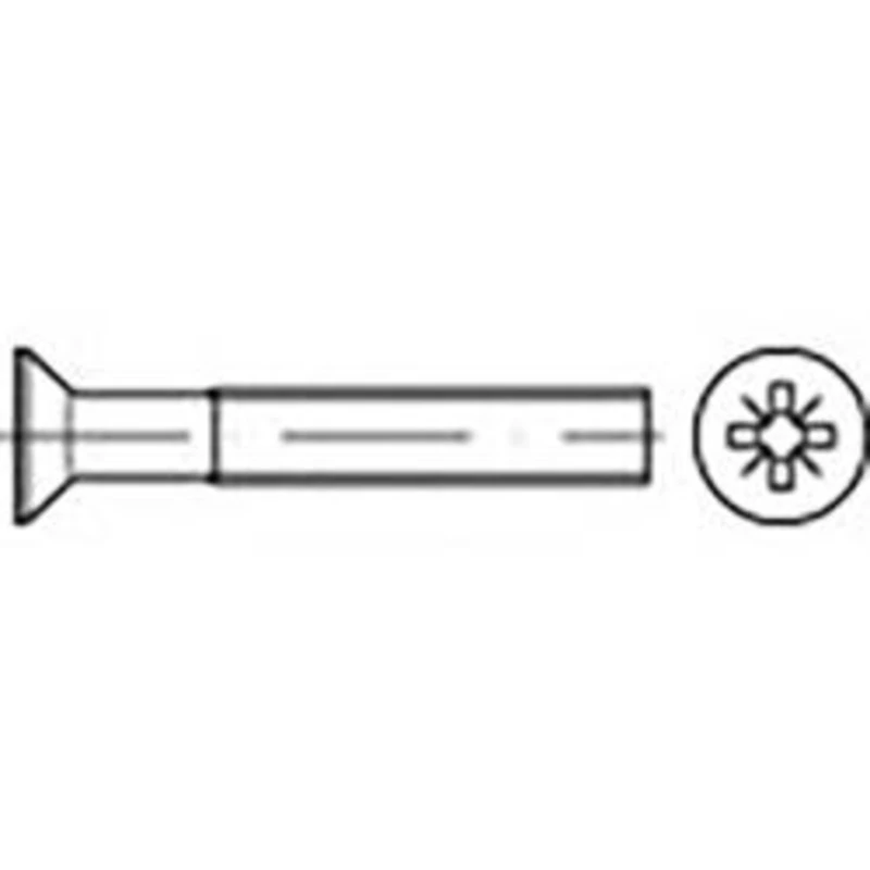 Zápustný šroub TOOLCRAFT TO-6863058, N/A, M4, 45 mm, ocel, 500 ks