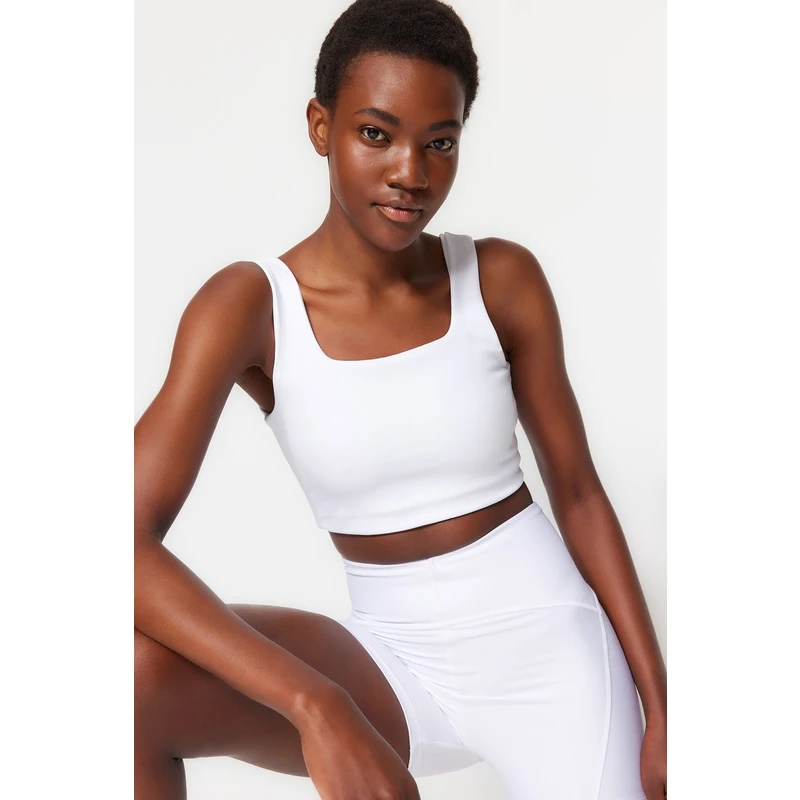 Trendyol White Medium Support/Shaping Sports Bra