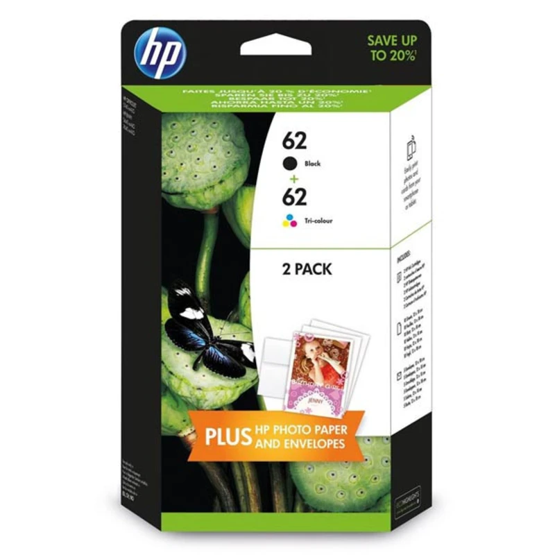 HP 62 N9J71AE černá/barevná (black/color) sada originální cartridge