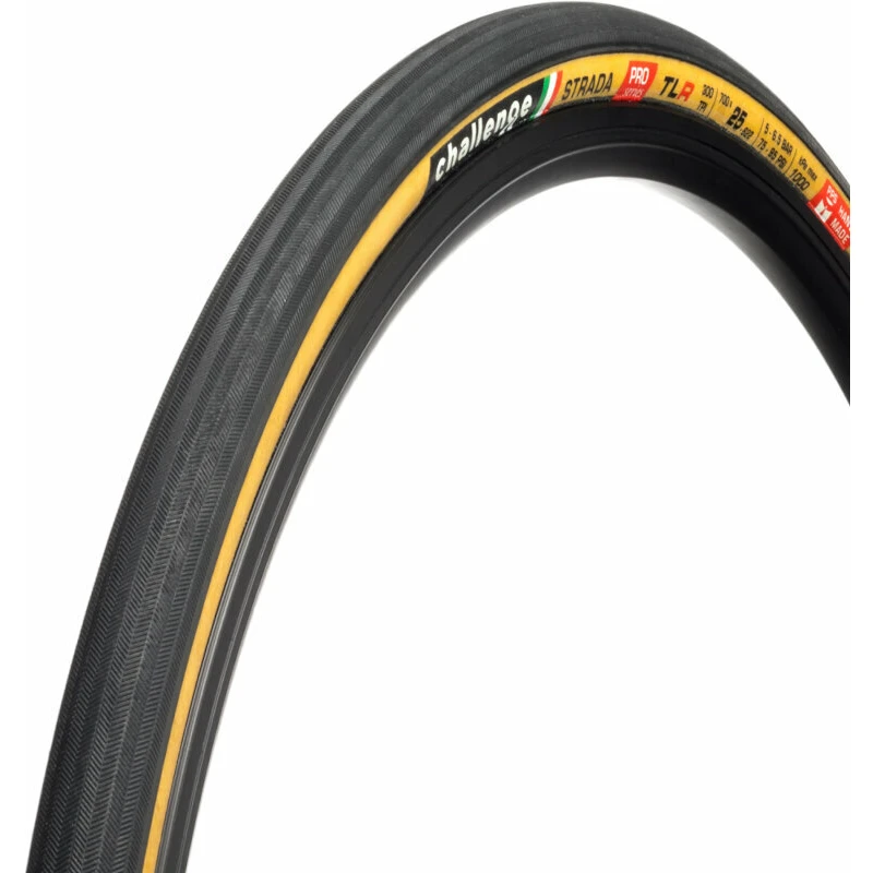 Challenge Strada TLR Pro Tire 29/28" (622 mm) Black/Tan