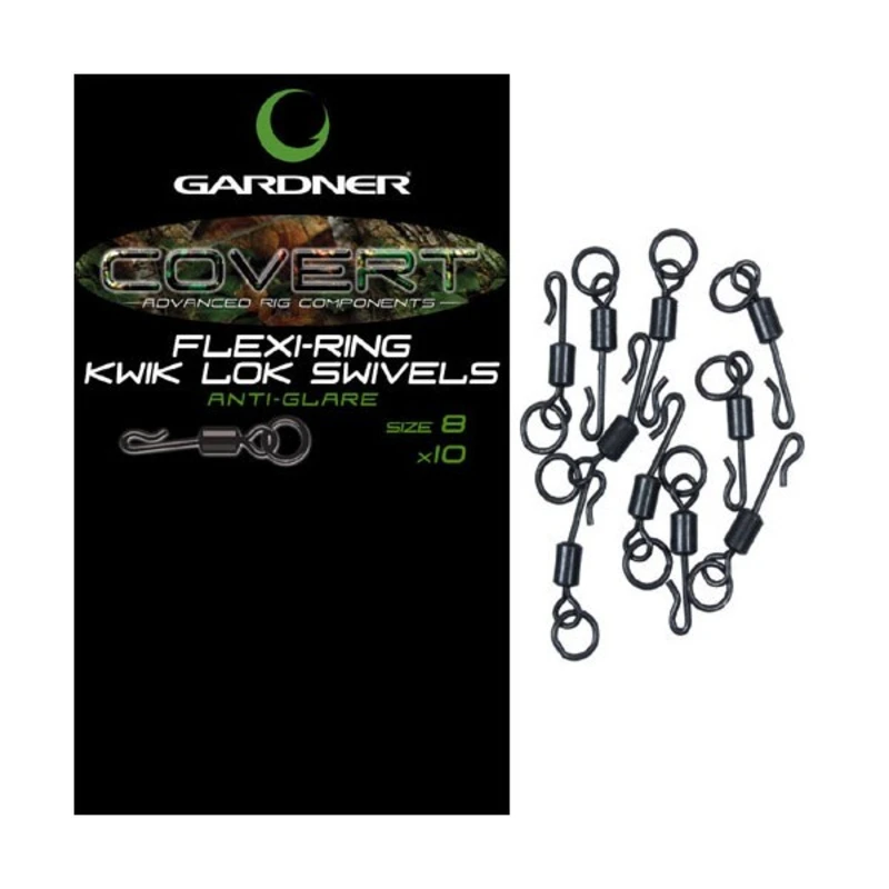 Gardner obratlíky covert flexi ring kwik lok 10 ks-vel. 8