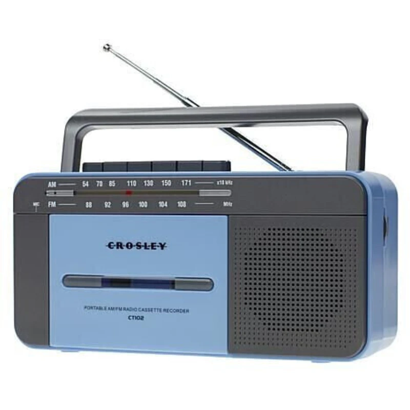 Crosley Cassette Player Modrá