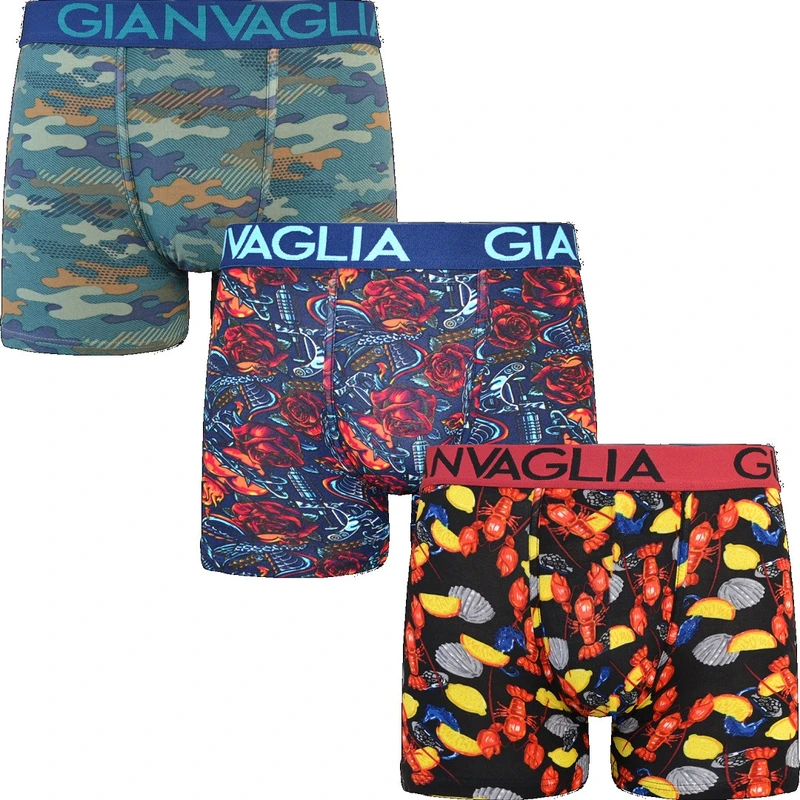 3PACK pánské boxerky Gianvaglia vícebarevné