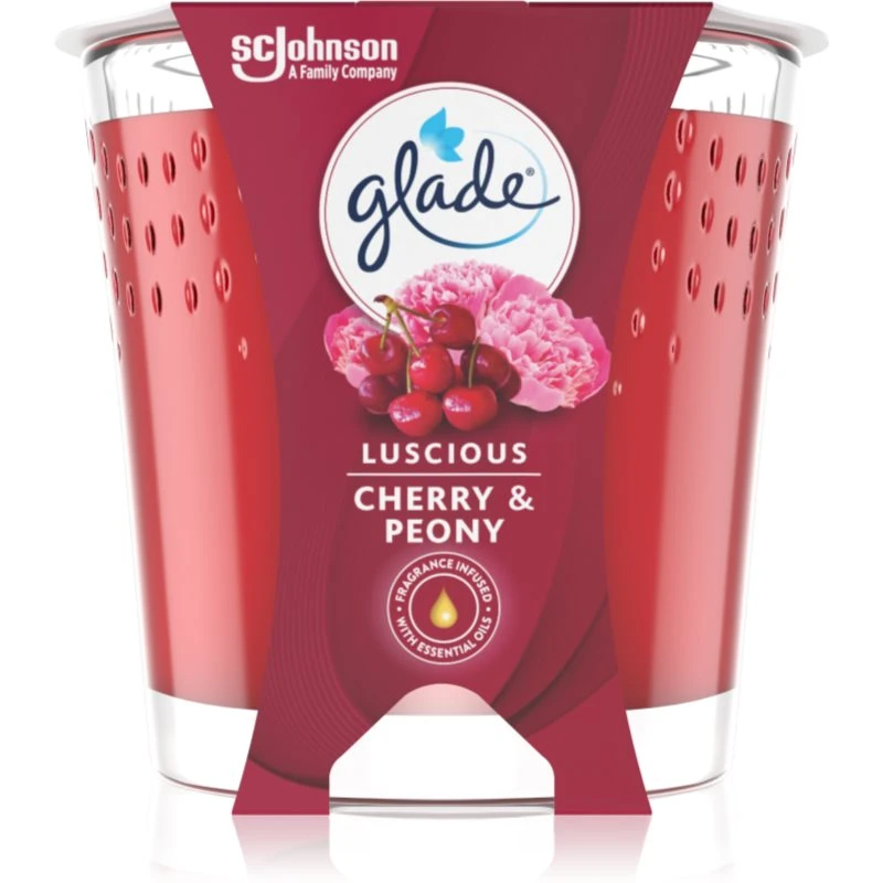 GLADE Luscious Cherry & Peony vonná svíčka Luscious Cherry & Peony 129 g