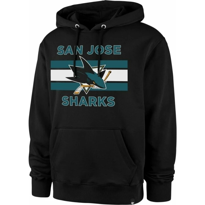 San Jose Sharks NHL Burnside Pullover Hoodie Jet Black M Hokejová mikina