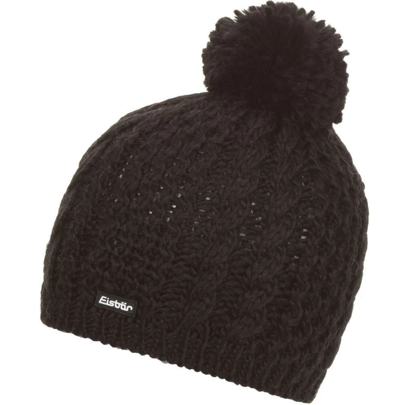 Eisbär Afra Pompon Beanie Černá UNI Lyžařská čepice