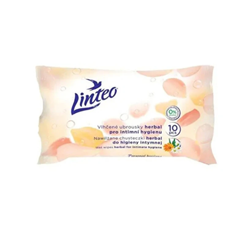 Linteo Intimní vlhčené ubrousky Herbal 10 ks