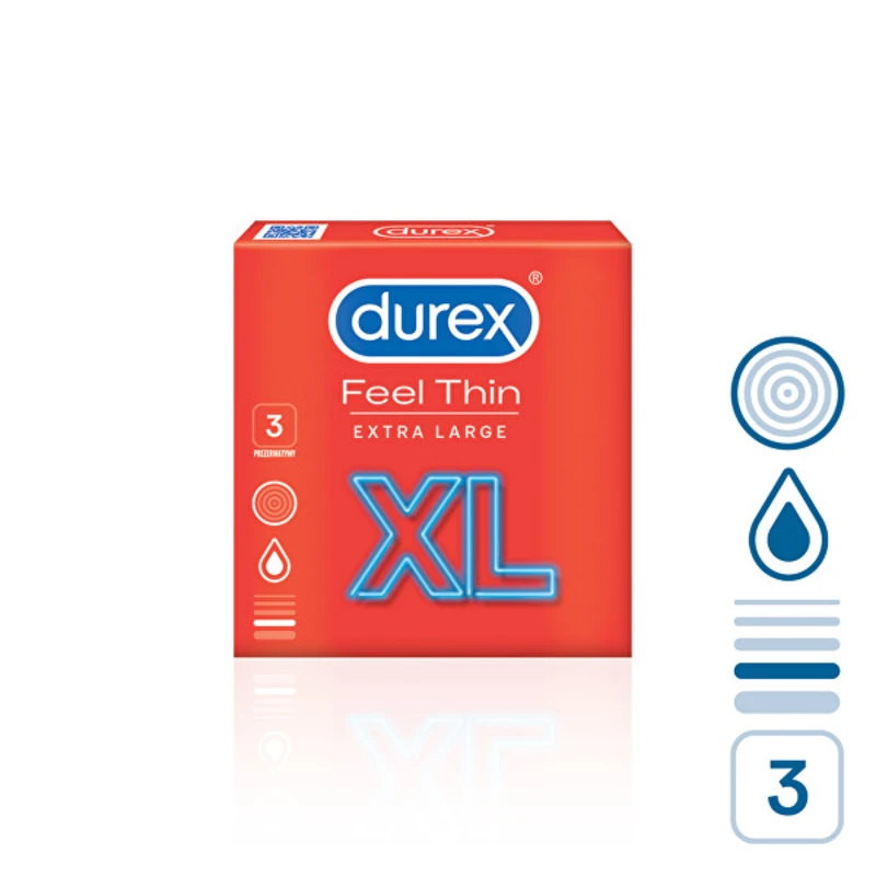 Durex Kondomy Feel Thin XL 3 ks