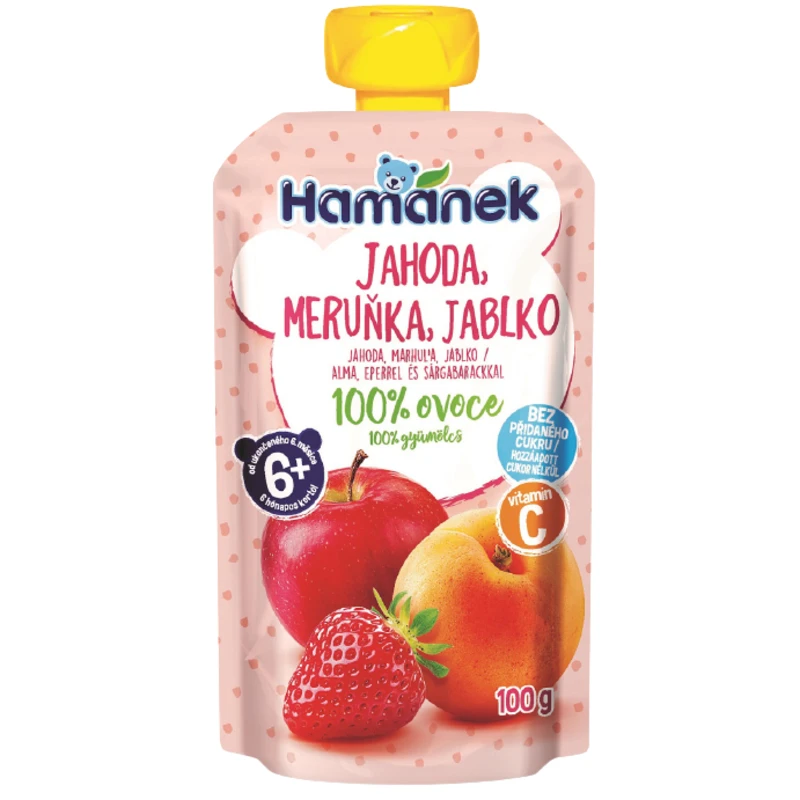 HAMÁNEK Jahoda, meruňka, jablko 100 g