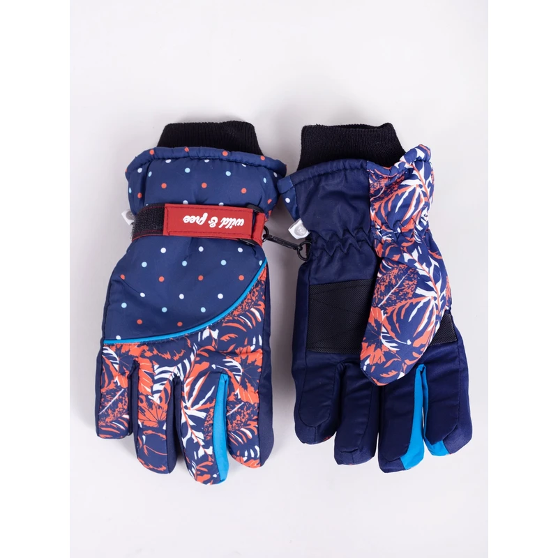 Yoclub Kids's Children's Winter Ski Gloves REN-0242G-A150 Navy Blue