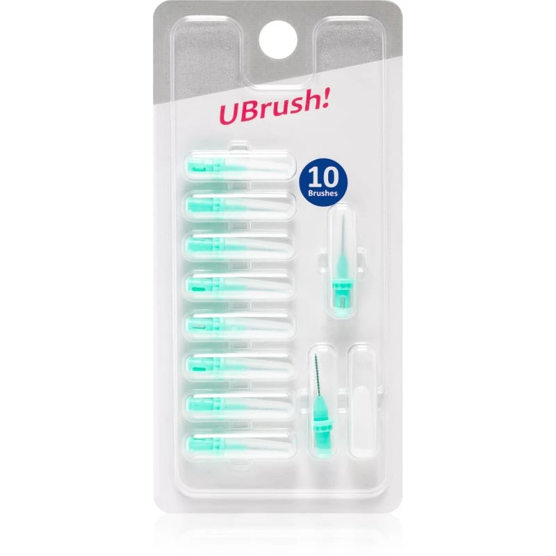 Herbadent UBrush! náhradní mezizubní kartáčky 0,9 mm Green 10 ks