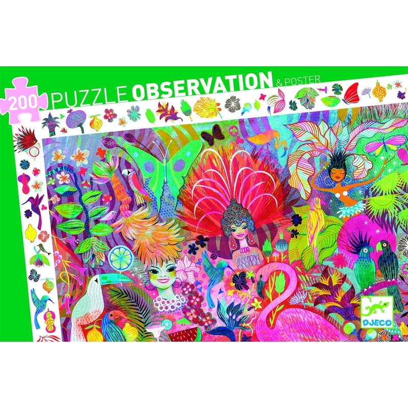 Djeco Vyhledávací puzzle Karneval v Riu