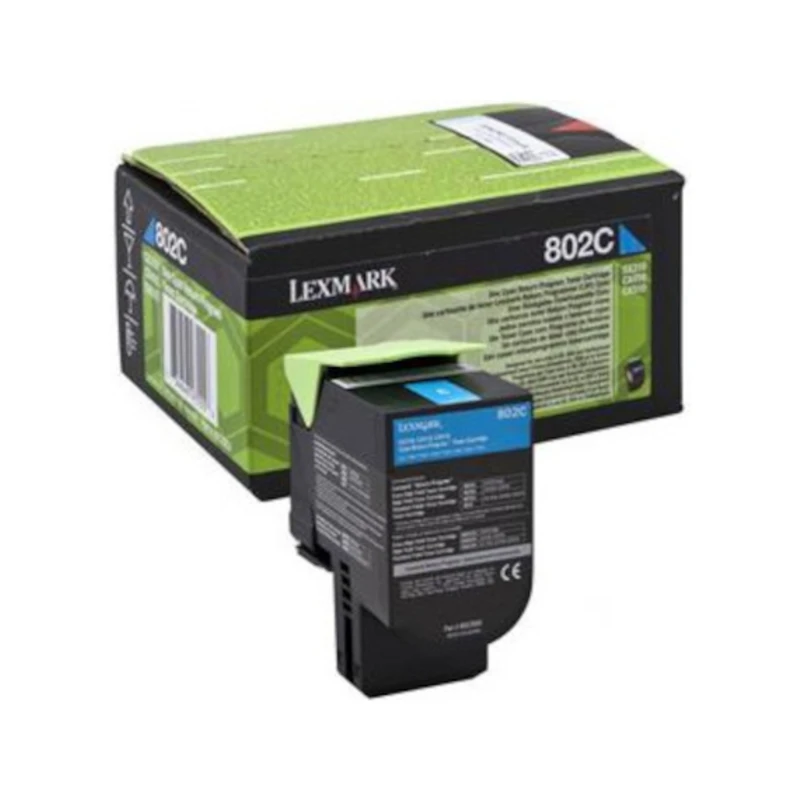 Lexmark originální toner 80C20CE, cyan, 1000str., return, Lexmark CX310dn, CX310n, CX410de, CX410