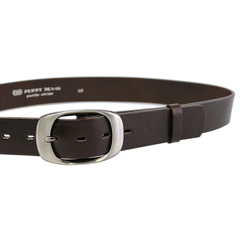 Penny Belts Dámský kožený opasek 72NKS-04 dark brown 110 cm