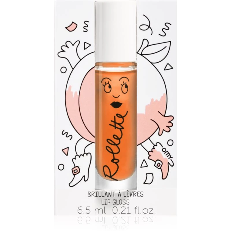 Nailmatic Kids Rollette lesk na rty pro děti odstín Peach 6,5 ml