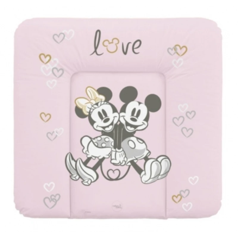 CEBA Podložka přebalovací měkká na komodu (75x72) Disney Minnie & Mickey Pink