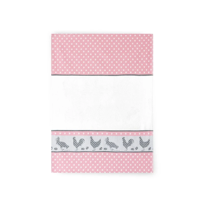 Zwoltex Unisex's Dish Towel In Package Folk Pink/Pattern