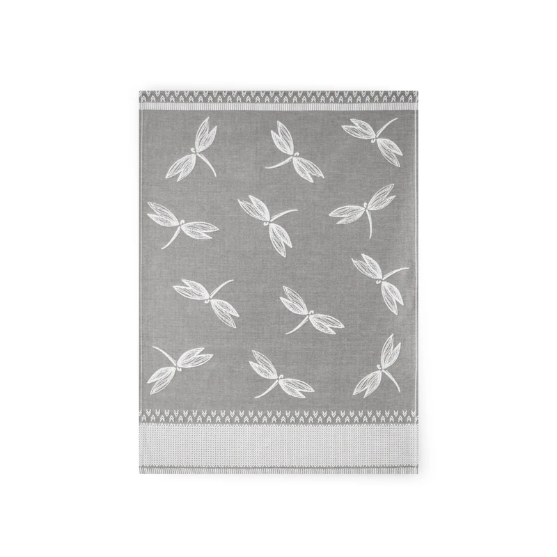 Zwoltex Unisex's Dish Towel Ważki Grey/Pattern