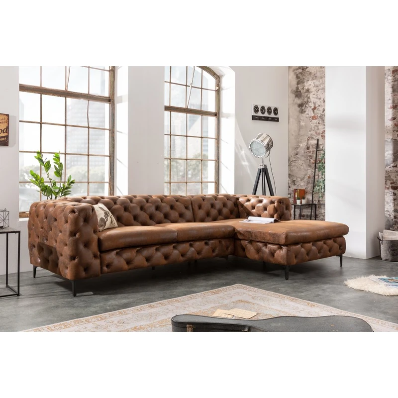 Chesterfield rohová sedací souprava ZETHOS Dekorhome,Chesterfield rohová sedací souprava ZETHOS Dekorhome