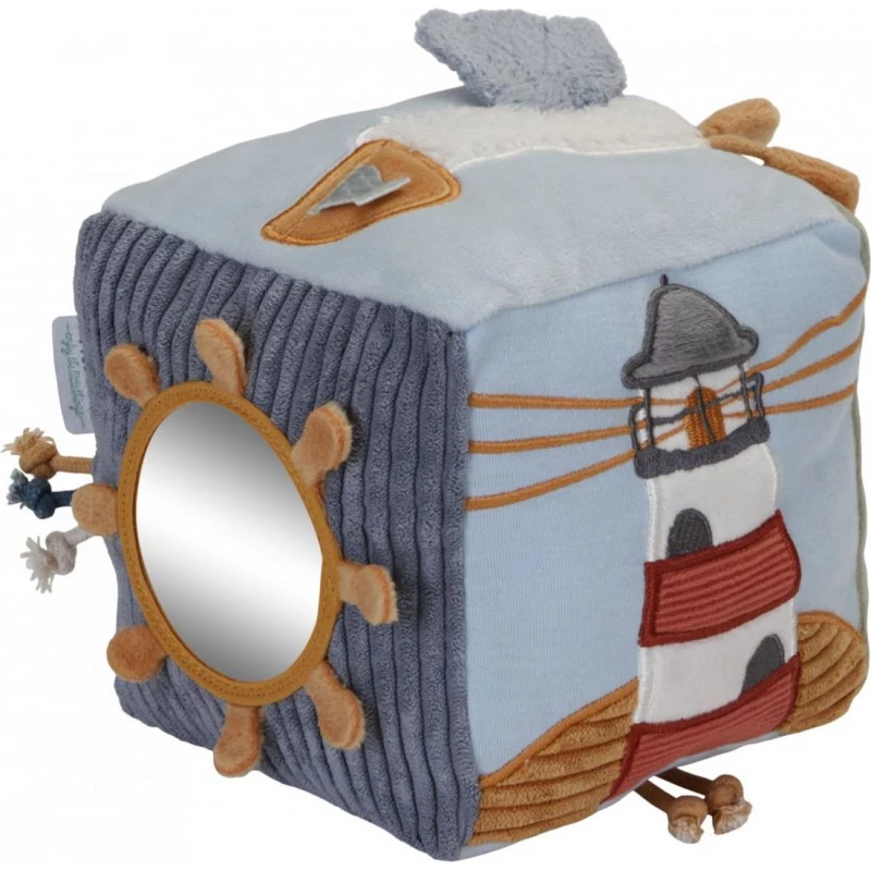 Little Dutch Soft Activity Cube Sailors Bay měkké senzorické hrací kostky 1 ks