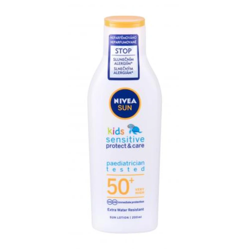 Nivea Sun Kids Protect & Sensitive Sun Lotion SPF50+ 200 ml opalovací přípravek na tělo pro děti