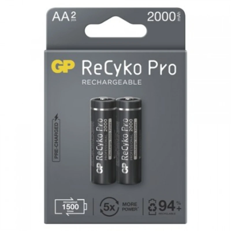 Nabíjecí baterie, nabíječky nabíjecí baterie gp b2220 recyko professional, 2000mah, aa, 2ks