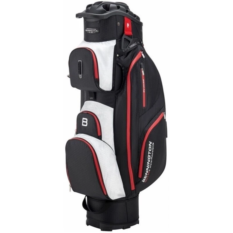 Bennington QO 14 Water Resistant Cart Bag Black/White/Red