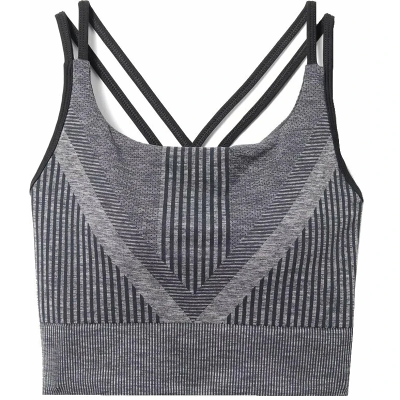 Smartwool Women's Intraknit Strappy Bra Black Heather S Běžecká podprsenka