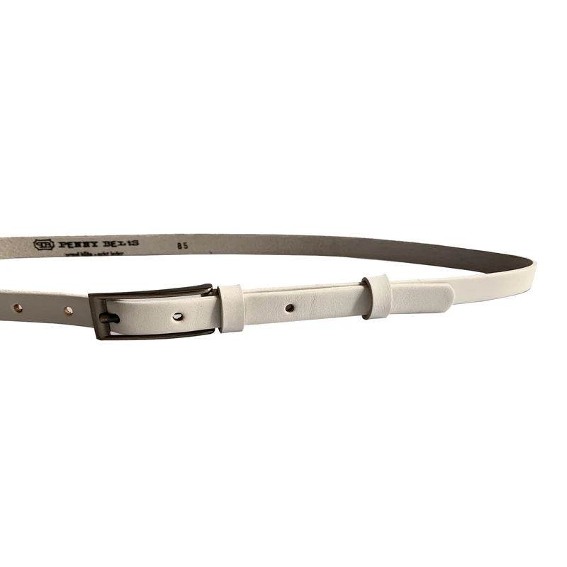 Penny Belts Dámský kožený opasek 15/1 00 White 90 cm