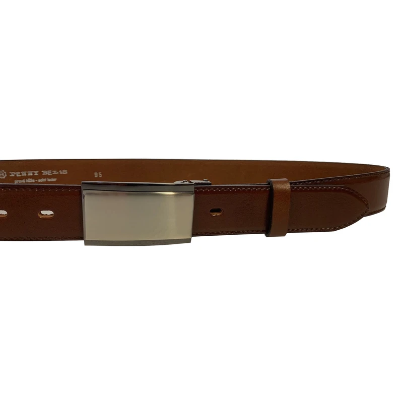 Penny Belts Pánský kožený společenský opasek 35-020-4PS-48 brown 90 cm