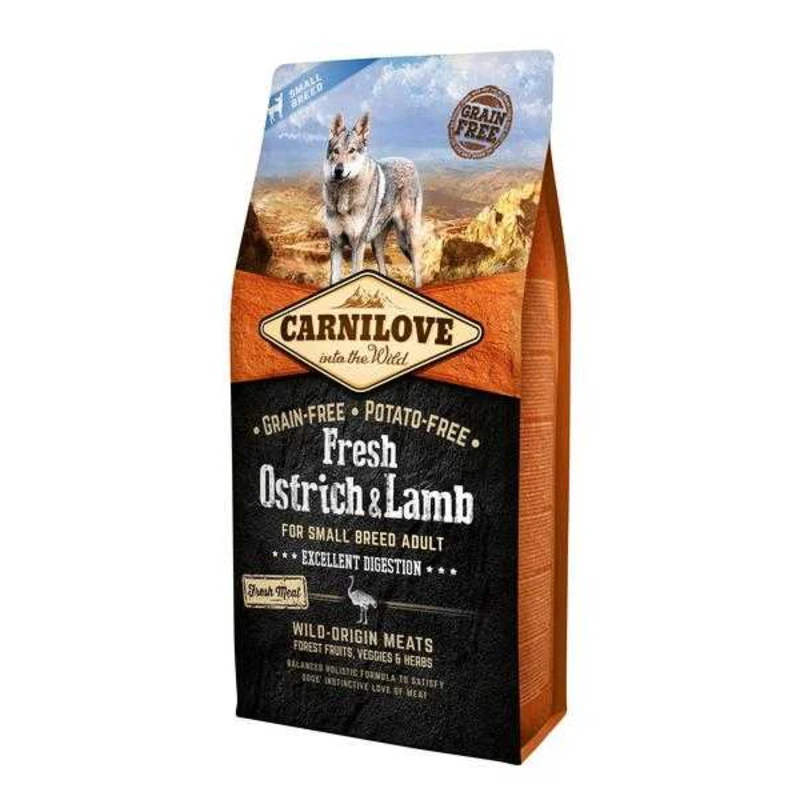 Carnilove Fresh Ostrich & Lamb Excellent Digestion for Small Breed Dogs 6kg