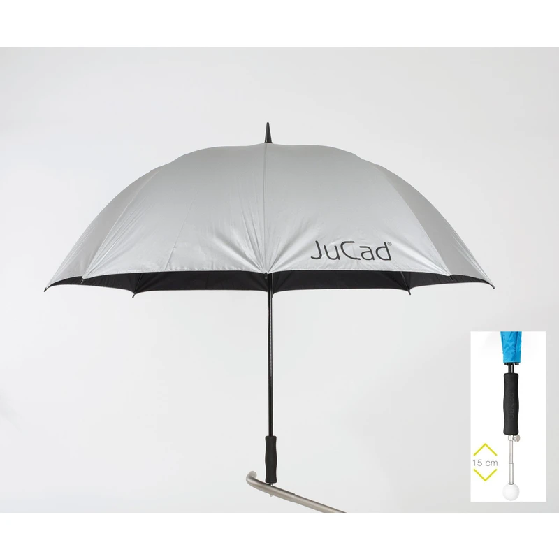 Jucad Telescopic Umbrella Silver