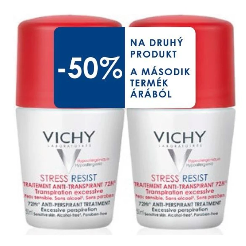 Vichy Antiperspirant roll-on proti nadměrnému pocení (Stress Resist 72H) 2 x 50 ml