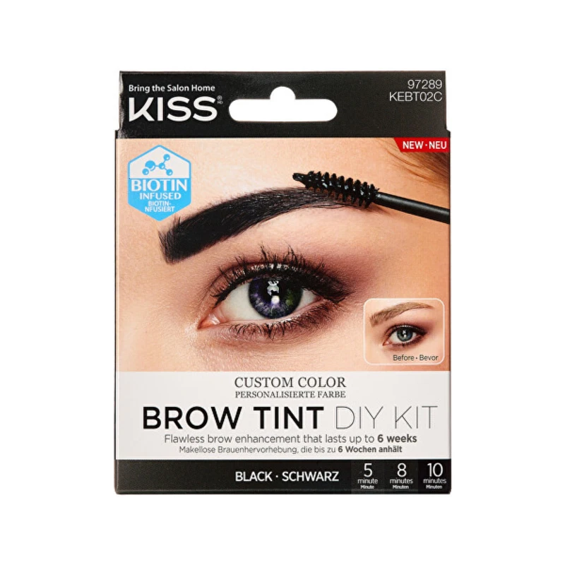 KISS Sada na barvení obočí Brow Tint Diy Kit 20 ml Black