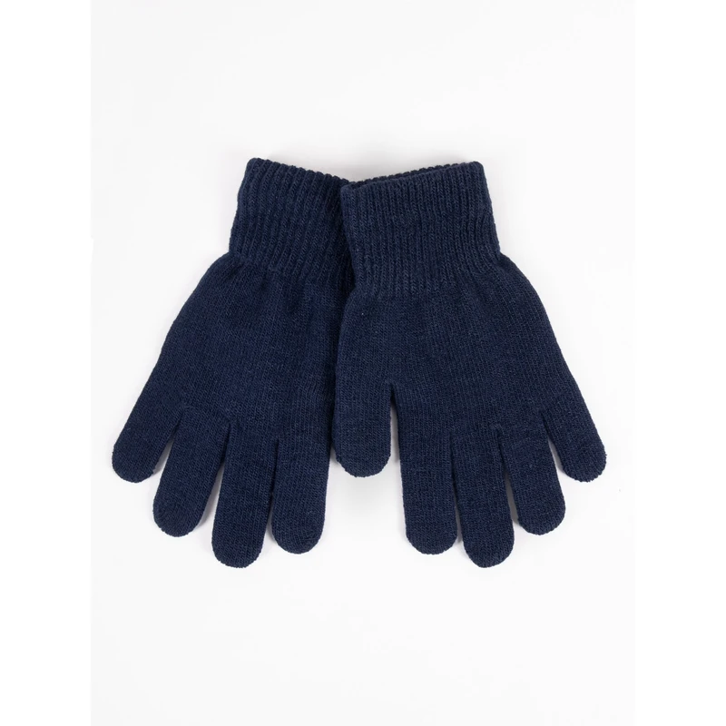 Yoclub Kids's Children's Basic Gloves RED-MAG4U-0050-002 Navy Blue