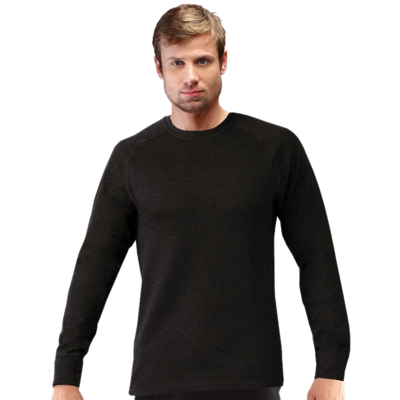 Unisex triko s dlouhým rukávem Merino  černá  XL