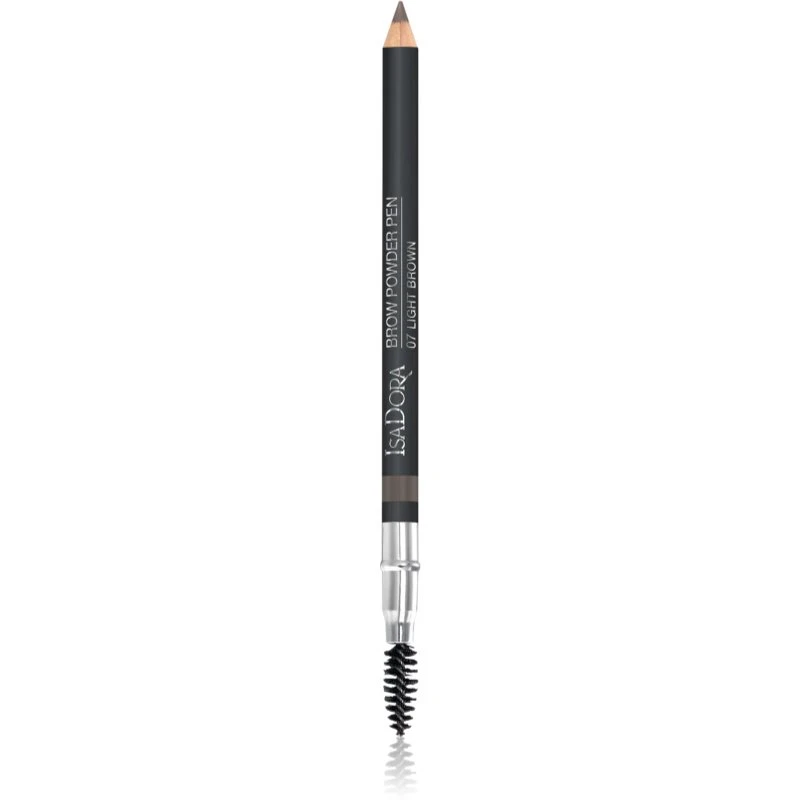 IsaDora Brow Powder Pen tužka na obočí s kartáčkem odstín 07 Light Brown 1,1 g