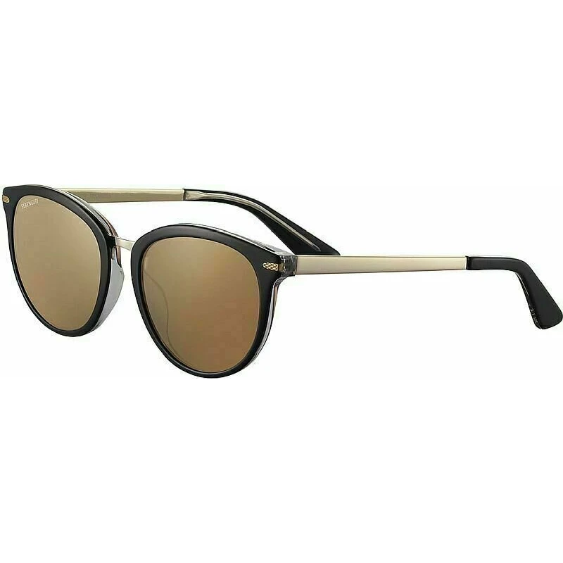 Serengeti Jodie Shiny Black/Transparent Inside Shiny Light Gold Metal/Mineral Polarized Drivers Gold Lifestyle brýle