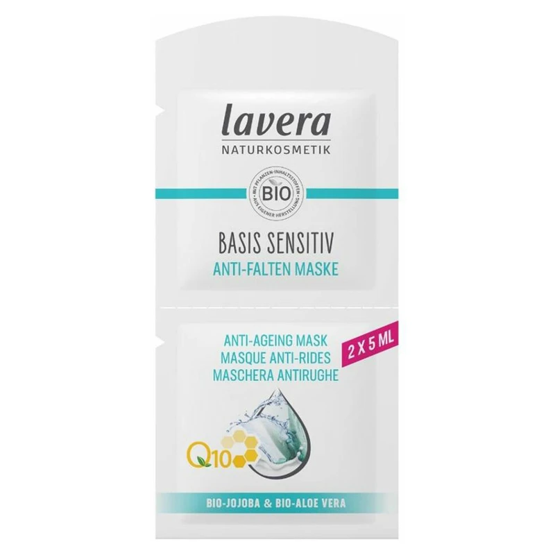 Lavera Basis Sensitiv Q10 protivrásková a zpevňující pleťová maska s koenzymem Q10 2x5 ml