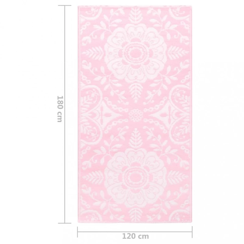 Venkovní koberec růžová PP Dekorhome 120x180 cm,Venkovní koberec růžová PP Dekorhome 120x180 cm