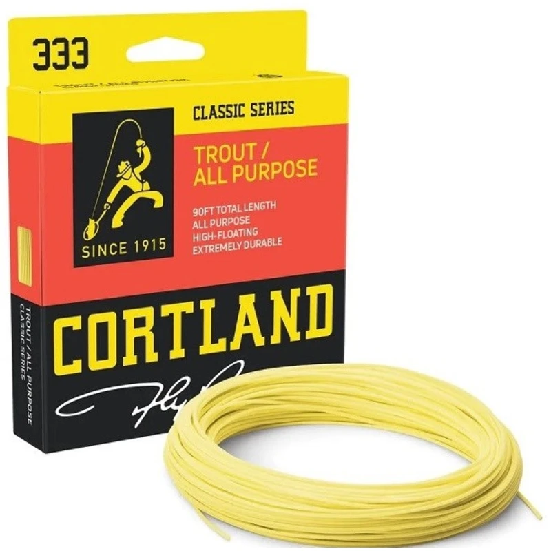 Cortland muškařská šňůra 333 classic trout all purpose freshwater yellow 90 ft - wf5f