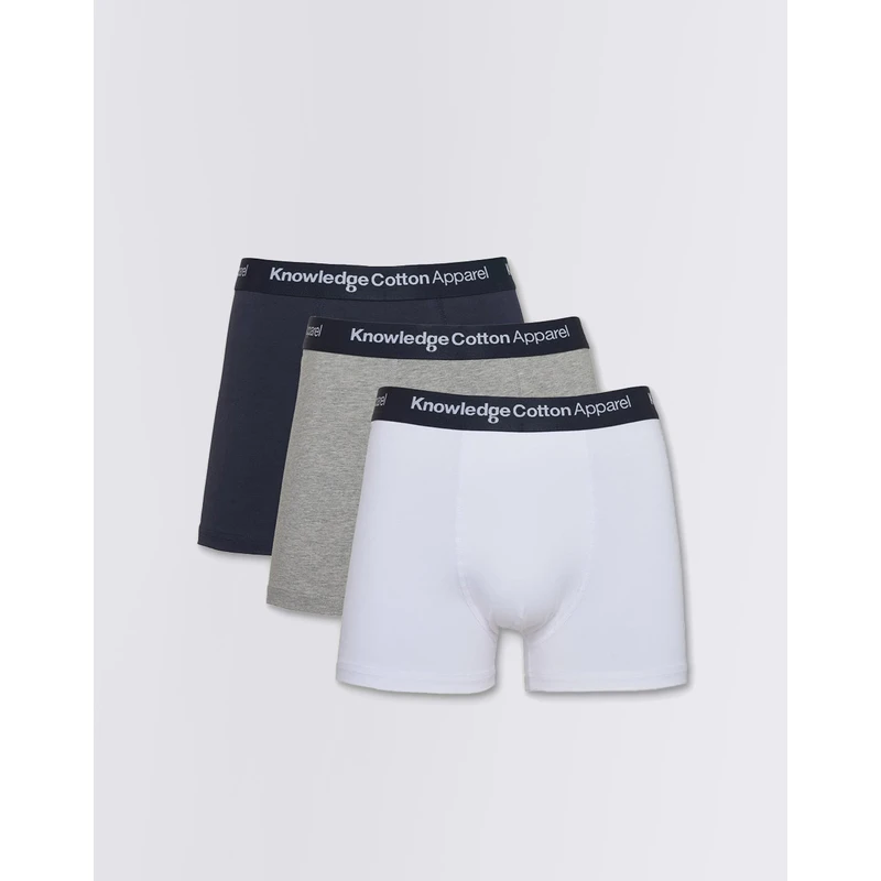 Knowledge Cotton 3-Pack Underwear 1012 Grey Melange M