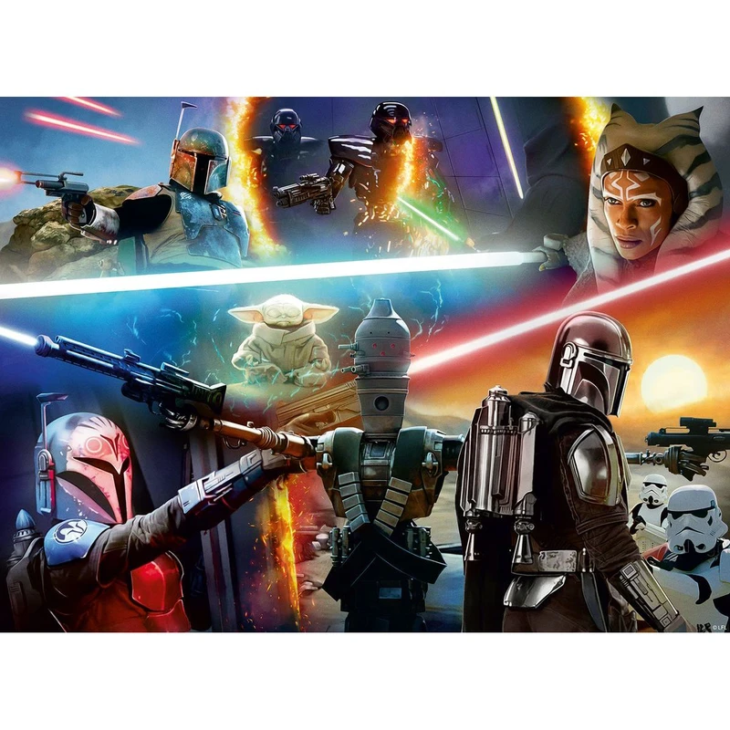 Ravensburger puzzle Star Wars Mandalorian Křížová palba 300 XXL dílků