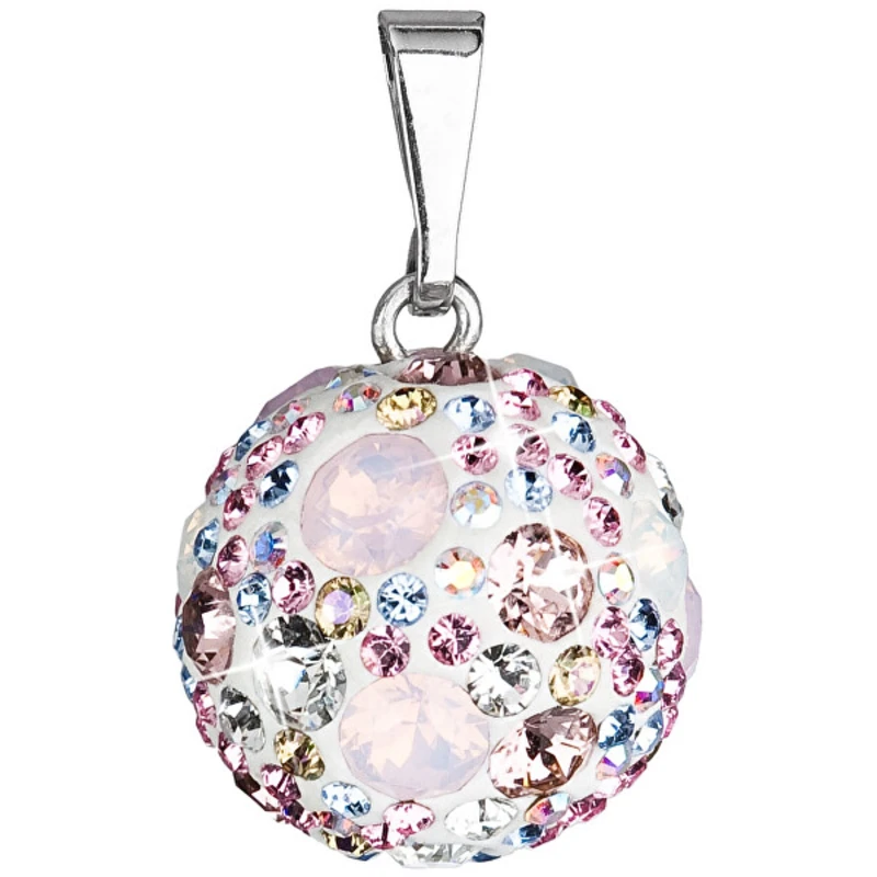 Evolution Group Stříbrný přívěsek s krystaly Swarovski 34081.3 Magic rose