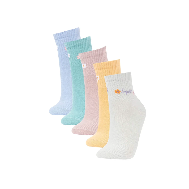 DEFACTO Women 5 Pack Cotton Short Socks